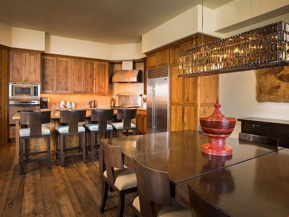 Entertain and enjoy meals together at the dining room table.
