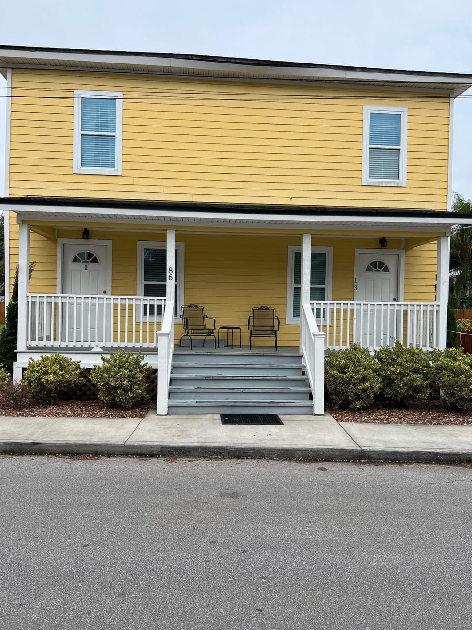 Our front porch available for all apartments.