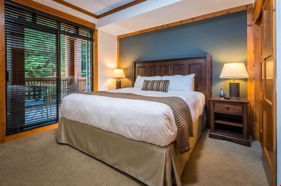 Get a good night's sleep in the master bedroom.