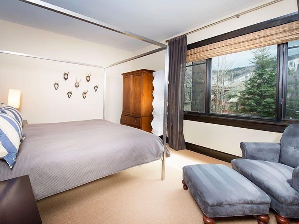 Get a good night's sleep in the master bedroom.