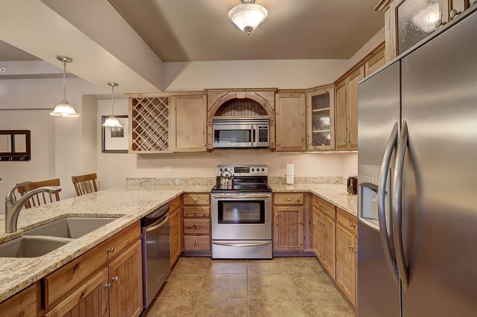Prepare a meal in the equipped kitchen.