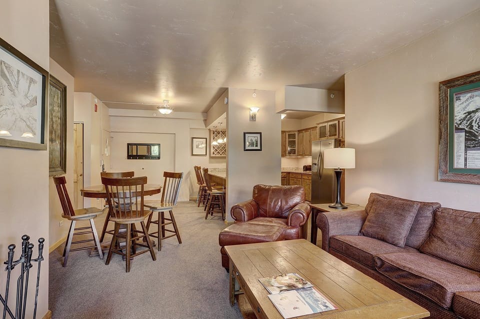 Relax in the bright living area.