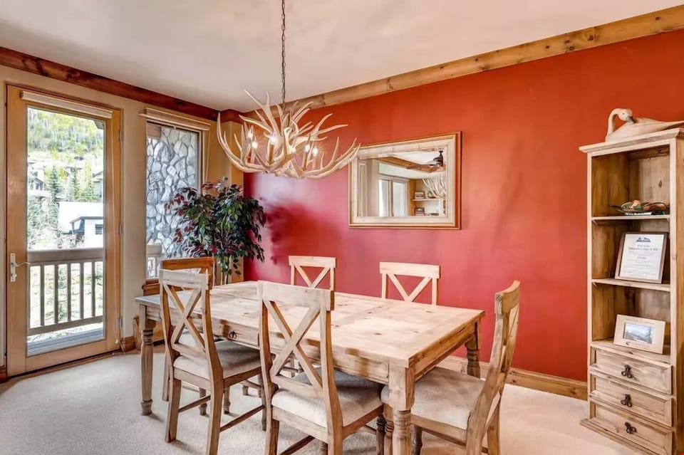 Entertain family and friends at the large dining table.