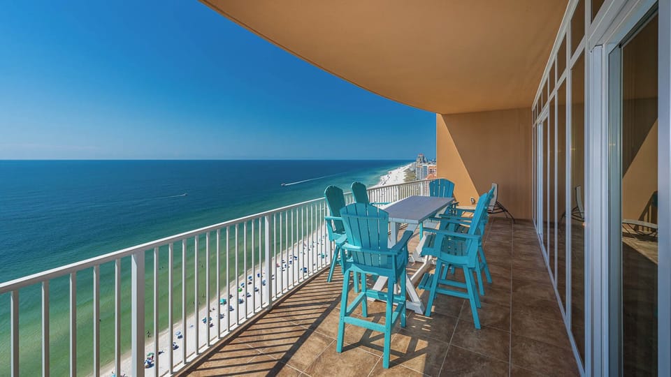 Savor warm breezes while you lounge on the balcony with breathtaking views of the coast