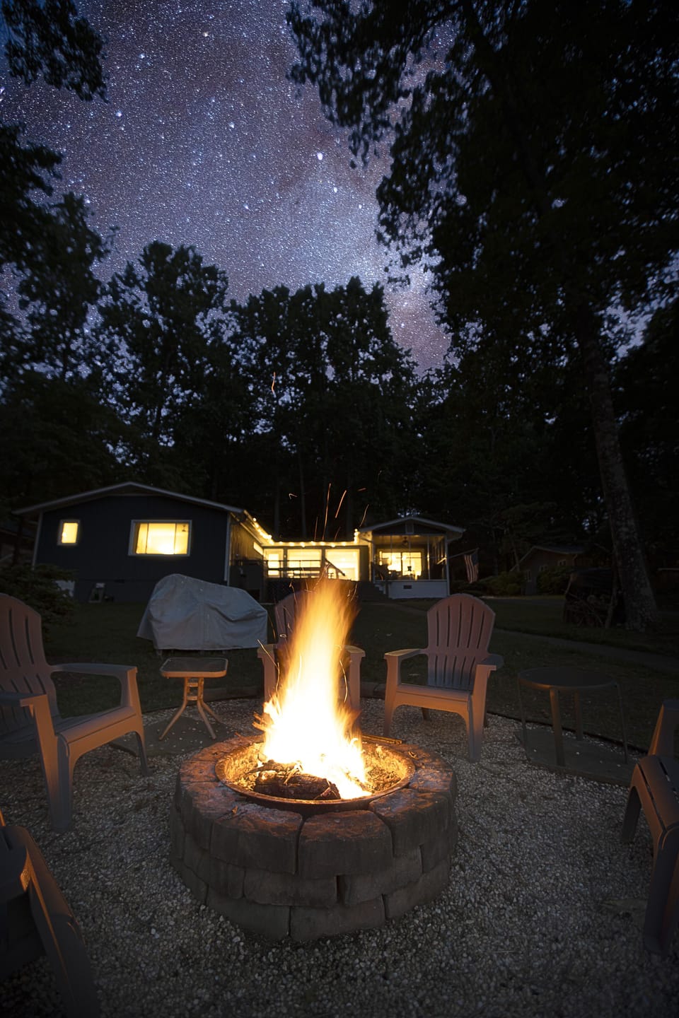 s'mores at the fire pit: we provide firewood and roasting sticks