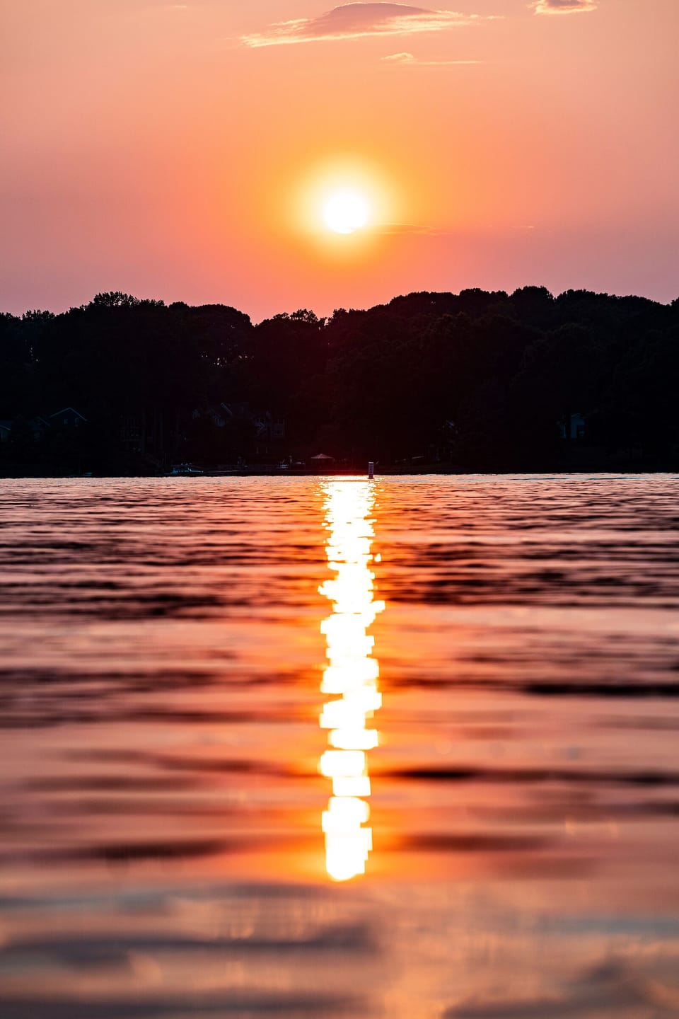 sunset on the lake