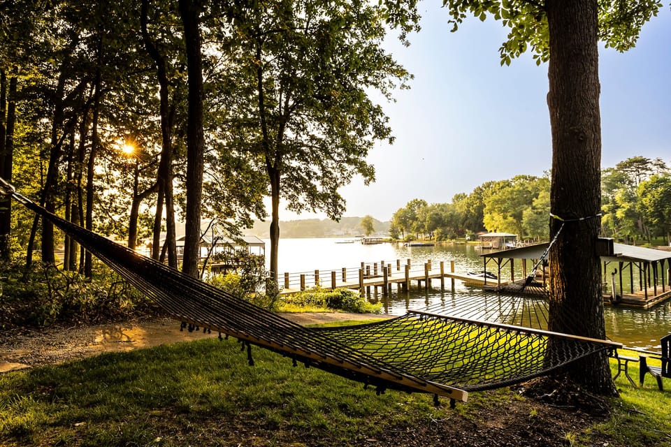 lay back and chill with lake views from our hammock