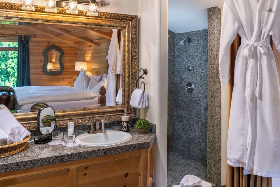 Superior Single Room, Mountain View | Bathroom | Free toiletries, hair dryer, bathrobes, towels