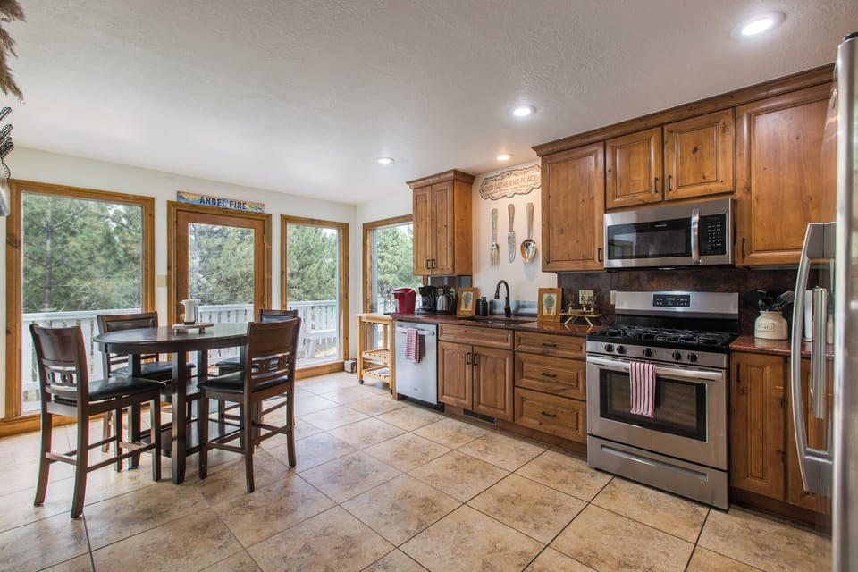 Recently updated kitchen and appliances and more supplies than you can imagine