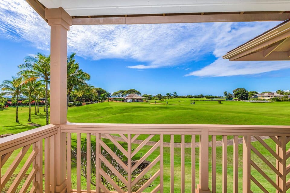Golf course and ocean views off lanai