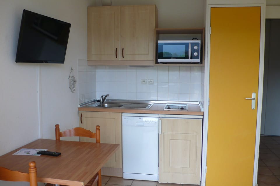 Curb your appetite by indulging on a snack in your kitchenette!