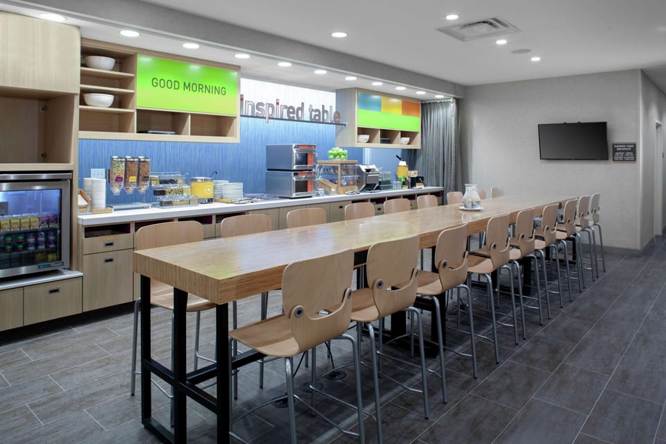 Free daily self-serve breakfast