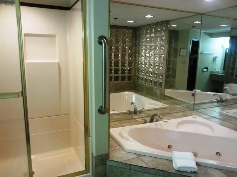 Standard Room, 1 King Bed, Non Smoking, Jetted Tub | Bathroom | Combined shower/tub, free toiletries, hair dryer, towels