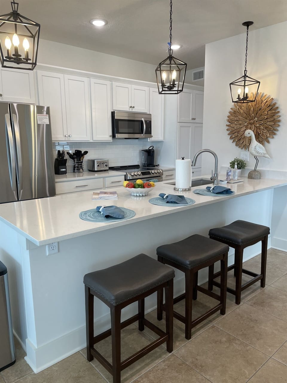 fully stocked kitchen with room to spread out