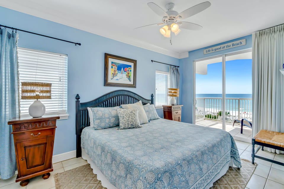 Rest in our master bedroom with a new Purple GelFlex Grid mattress & Smart TV.