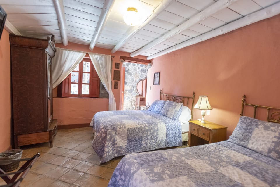 Deluxe Double Room, 2 Double Beds, Fireplace (Shower/Bathtub) | Premium bedding, iron/ironing board, free WiFi, bed sheets