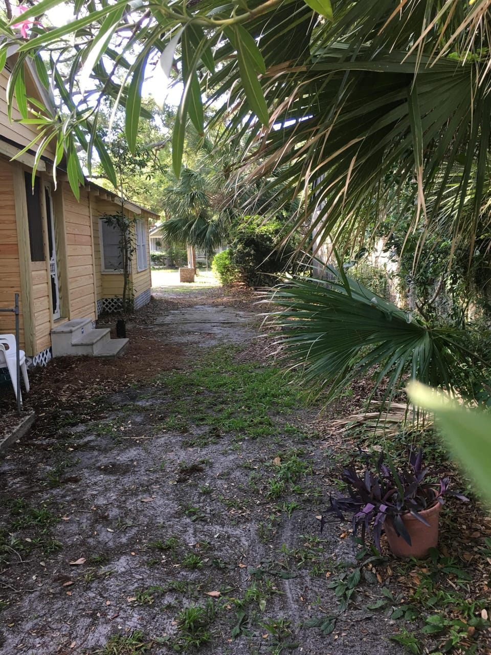 Side view of house walking back from beach