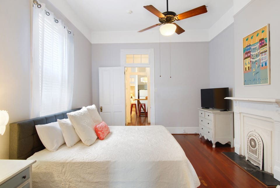 Bedroom #3 with king bed and flat screen TV
