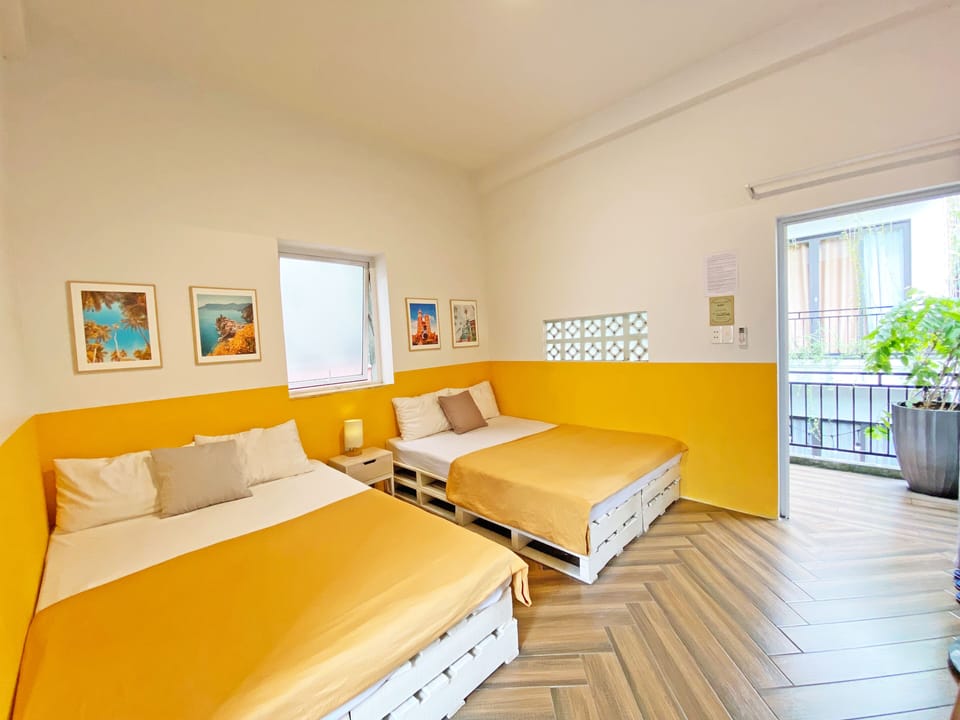 Standard Twin Room, 2 Double Beds | Desk, blackout drapes, soundproofing, free WiFi