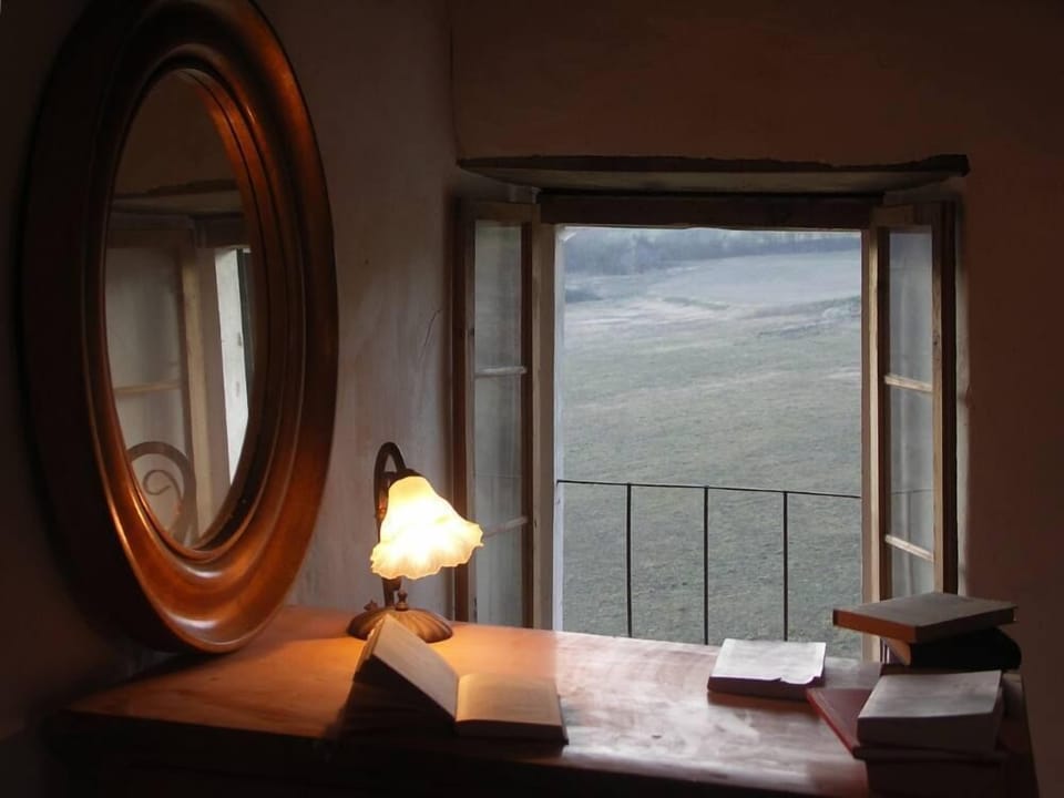 3rd Floor Bedroom 3 - beautiful mountain view, double bed, desk, antique amoire