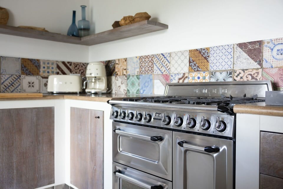 Kitchen, Tile, Major Appliance, Kitchen Appliance, Design, Stove, Kitchen Stove, Countertop, Home Appliance