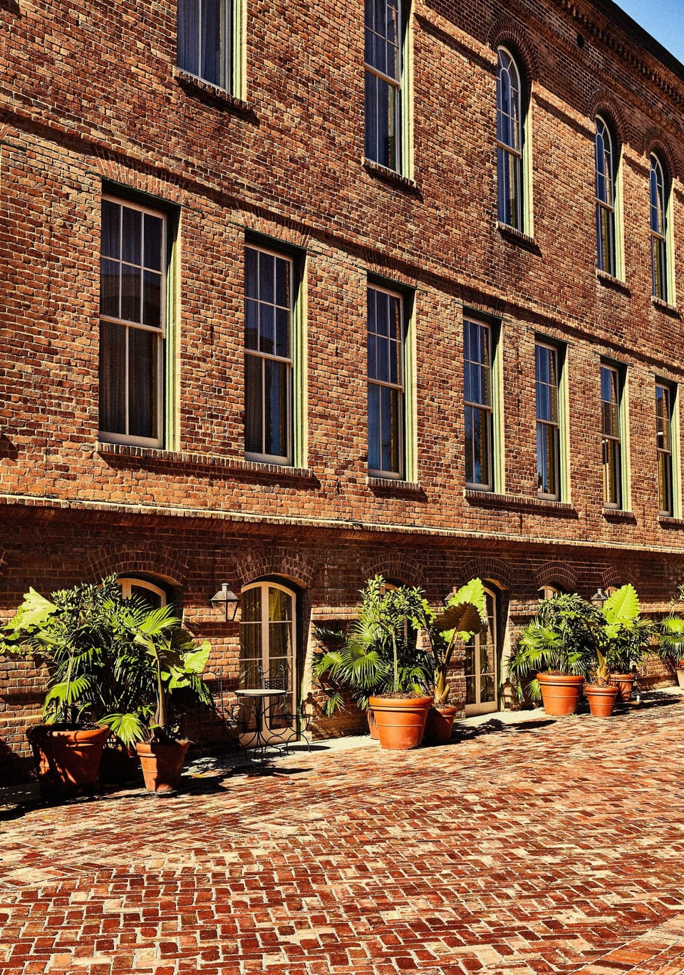 Outdoor banquet area