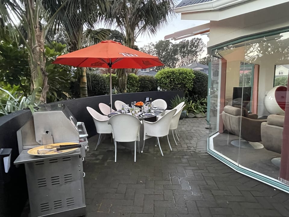 8 Seating outside BBQ Table