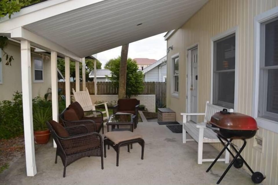 Relax on the back patio