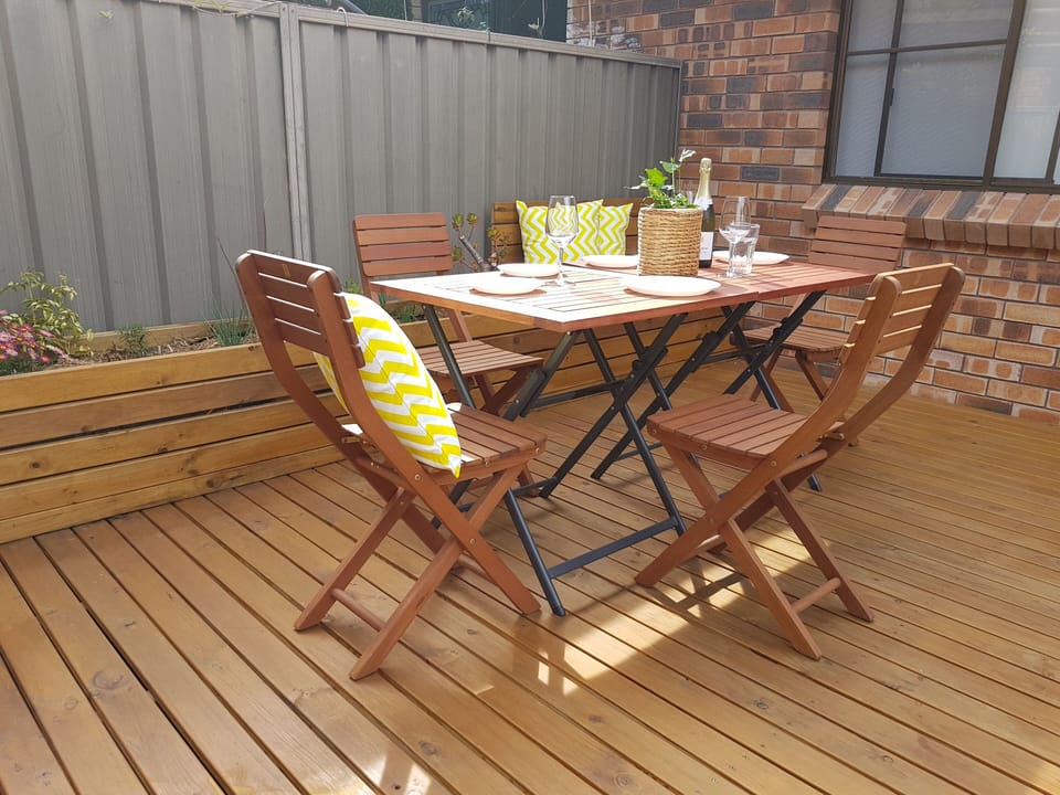 Foldaway tables and chairs