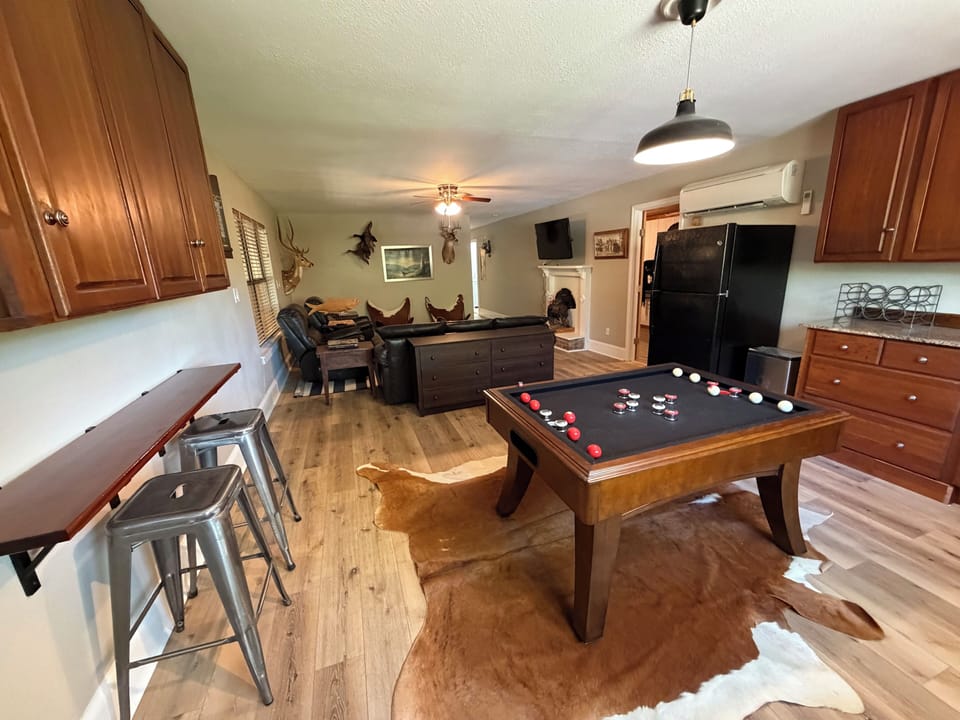 Living room and game room