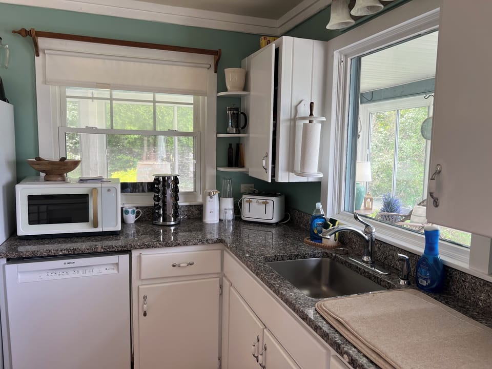 Updated appliances and plenty of natural light in our kitchen 