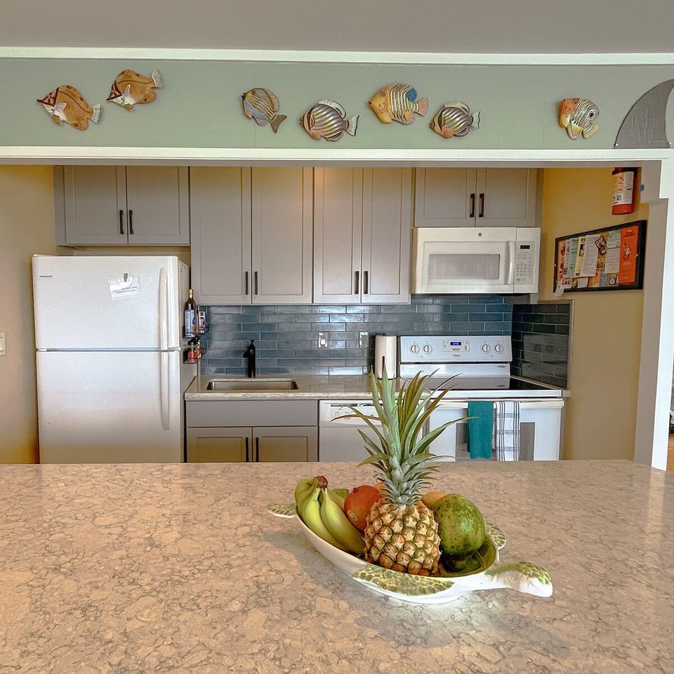 New kitchen with full size appliances.