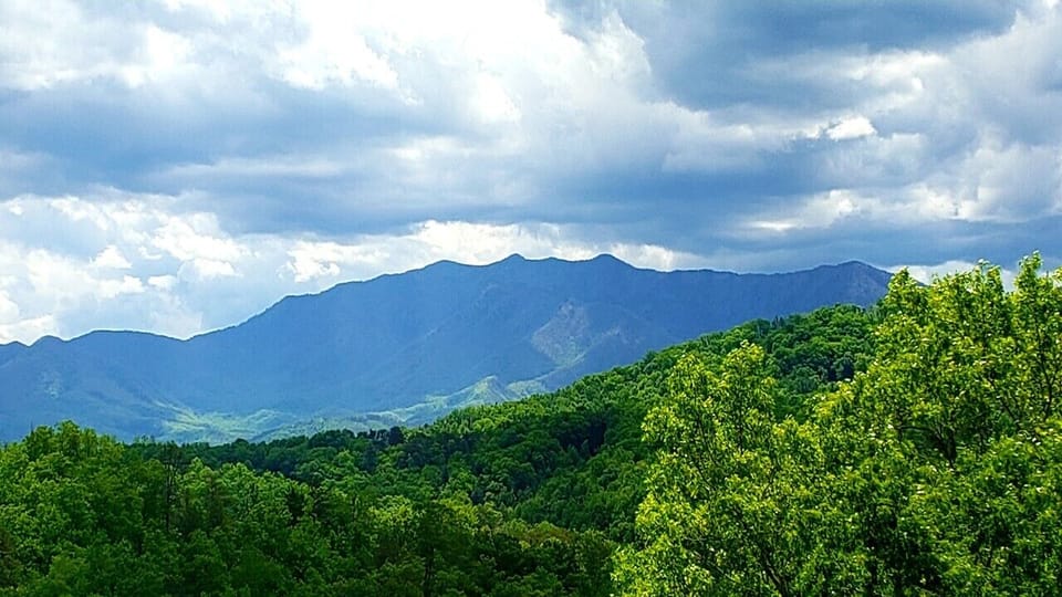 Fantastic views of Mt. Leconte from the deck.