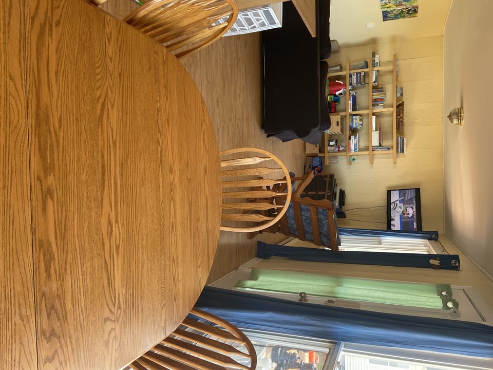 dining table and living room