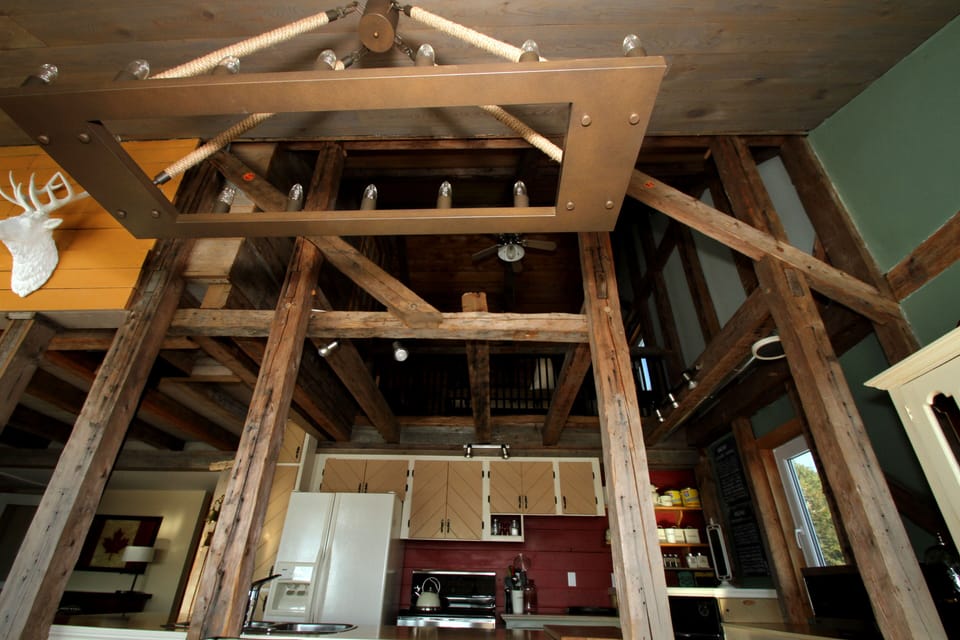 Kitchen and above loft.