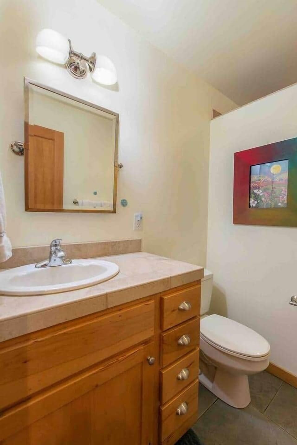 Master bathroom with standing shower.