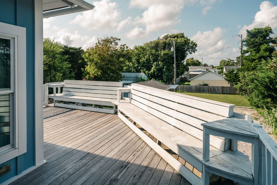 Master Balcony looking at Backyard (partially fenced in)
