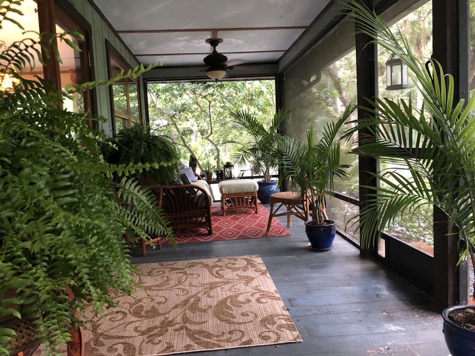 A most relaxing porch to view nature.