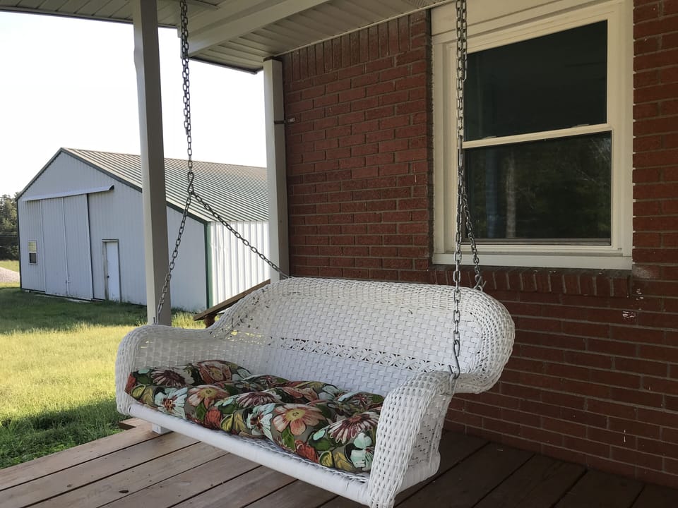 Relax on the front porch 