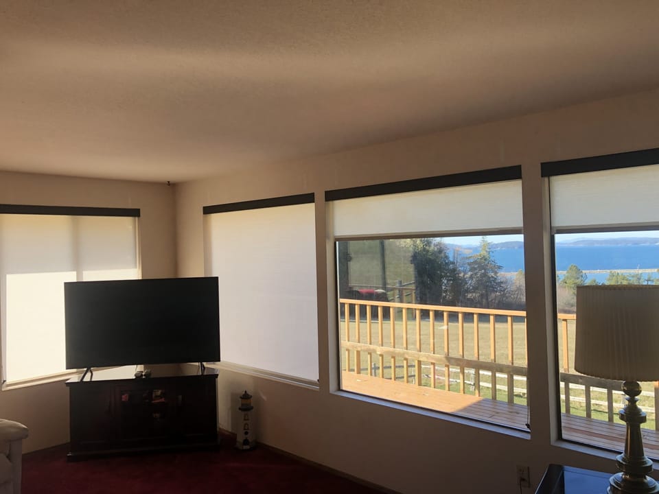 New shade and New 55 inch Samsung Smart TV