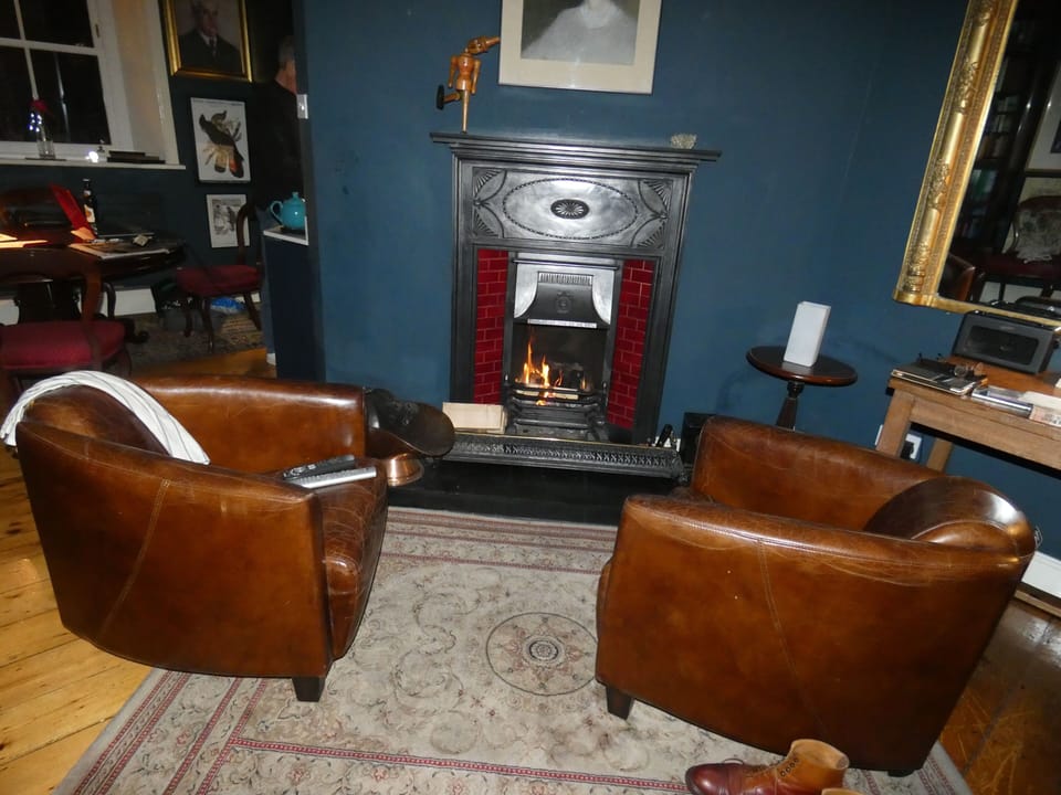 Seating area by the fire
