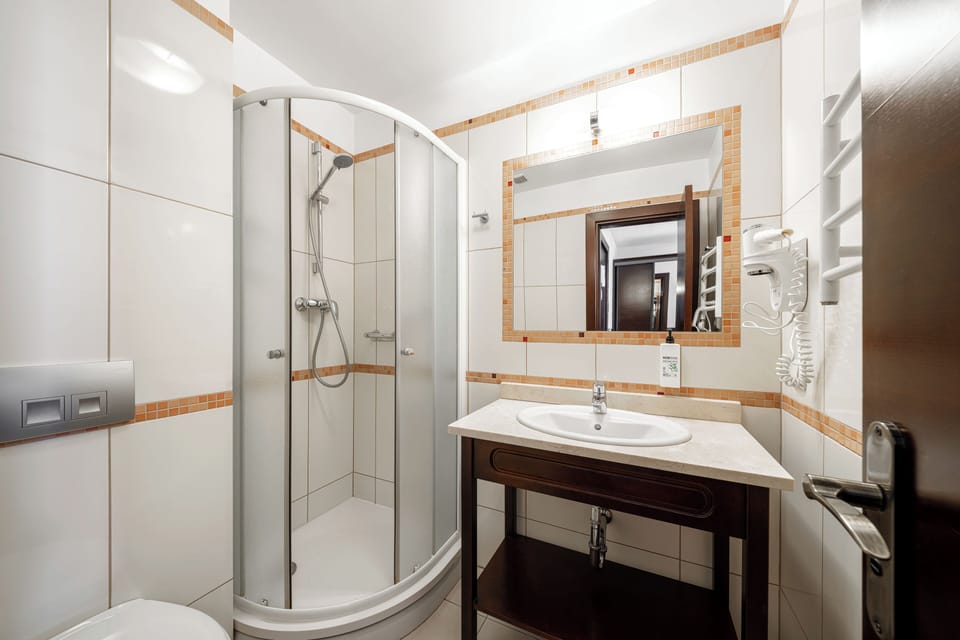 Standard Double or Twin Room | Bathroom | Hair dryer, slippers, towels, soap