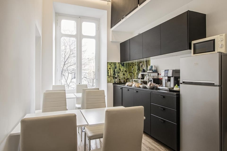 Shared fridge, microwave