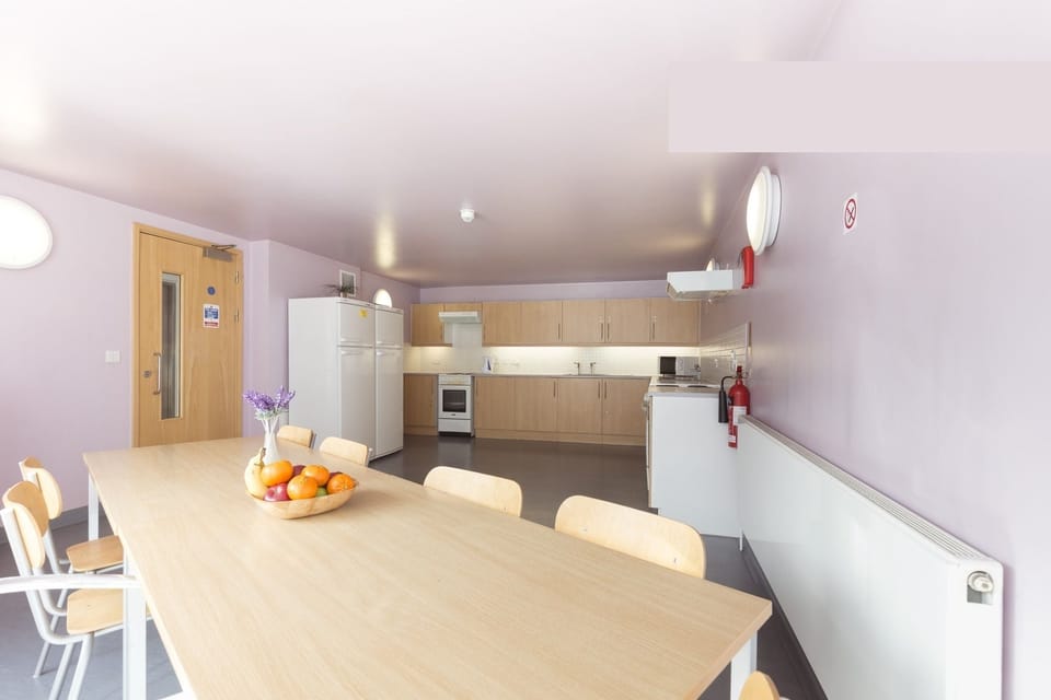 Shared fridge, microwave