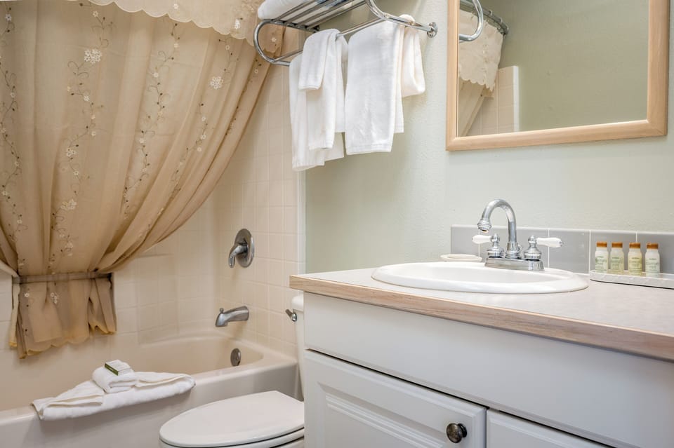 Free toiletries, hair dryer, bathrobes, towels