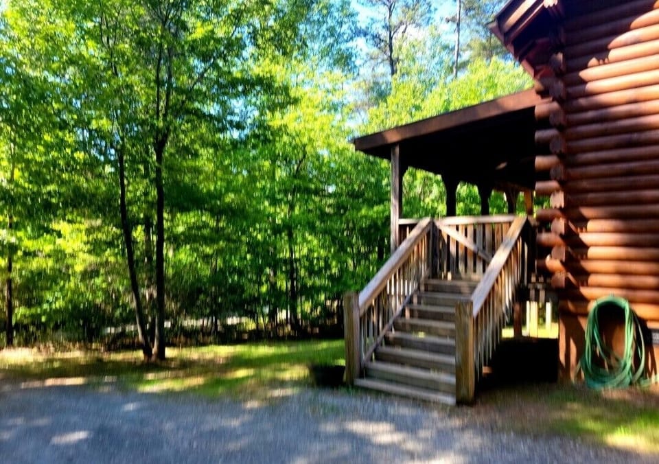 Steps to front door. Full bath and bedroom on main level, another one upstairs