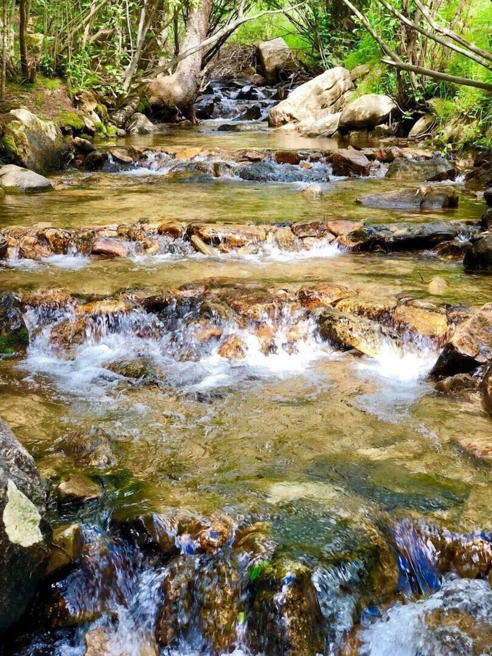 Cascading waterfalls and crystal clear water - perfect place for happy hour!