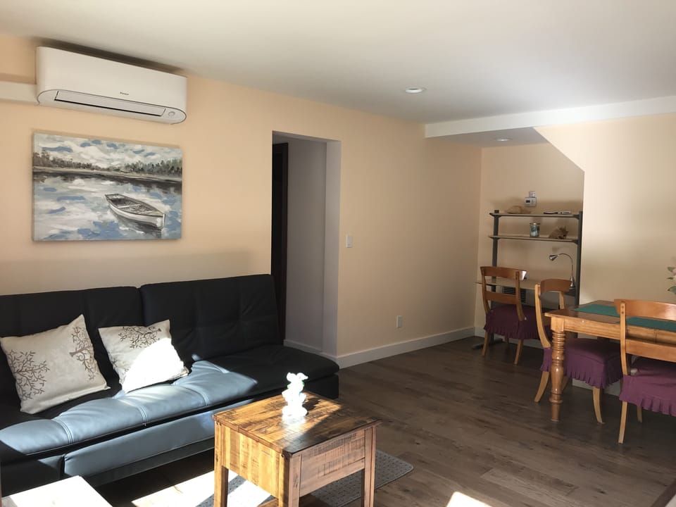 Living area with AC brings value and comfortable to our guests.