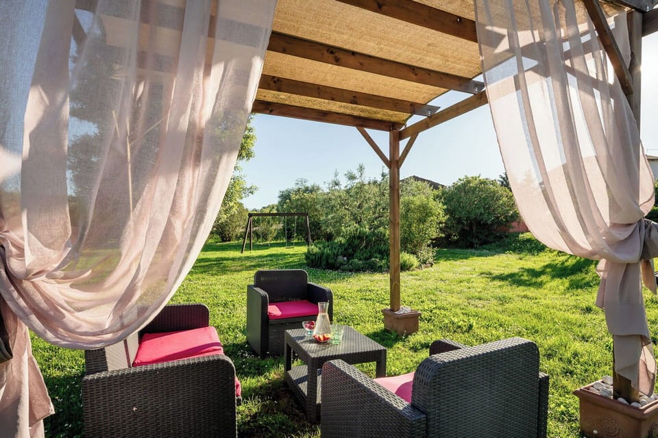Furniture, Outdoor Furniture, Chair, Shade, Outdoor Table, Garden, Resort, Outdoor Structure, Eco Hotel, Backyard