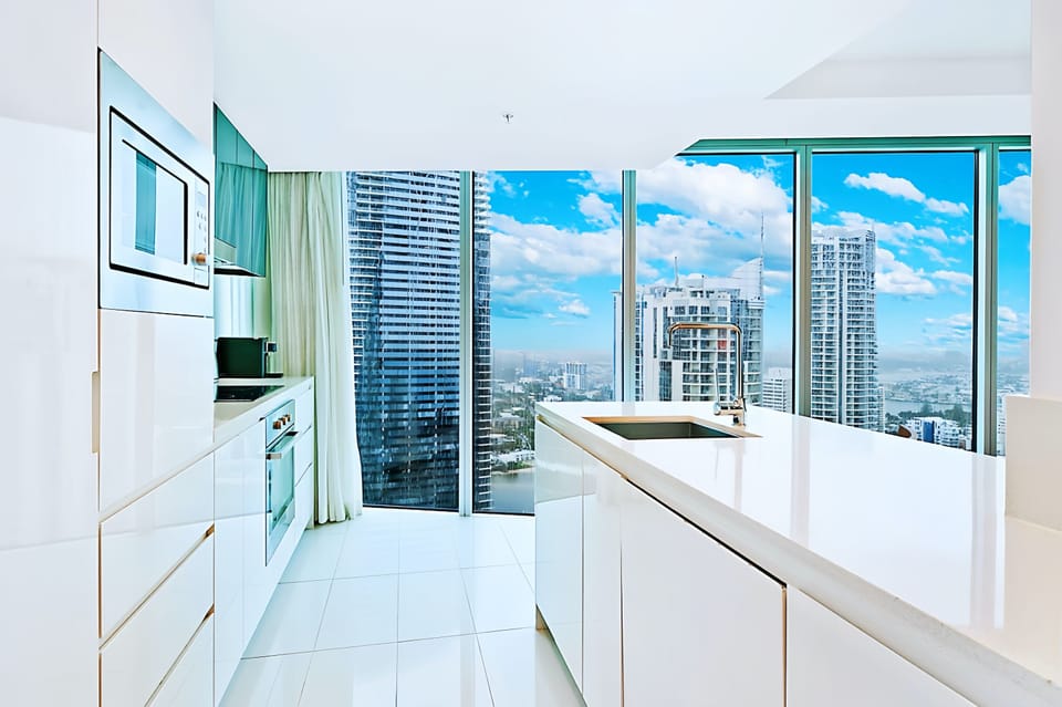 Premier Apartment, 3 Bedrooms, Kitchen, Ocean View | Private kitchen | Espresso maker, coffee/tea maker, full-size fridge, microwave